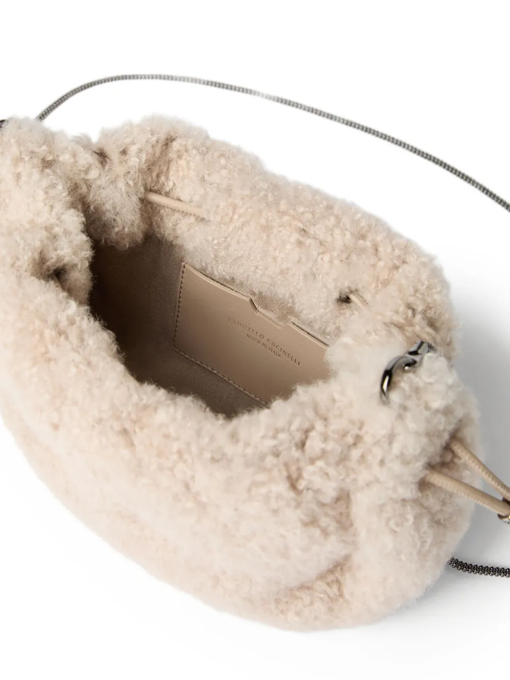 Brunello Cucinelli mini Mellow bucket bag Beige
