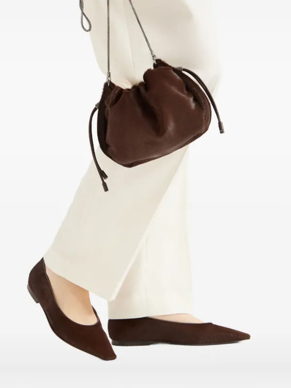 Brunello Cucinelli Mellow バケットバッグ ミニ | ブラウン