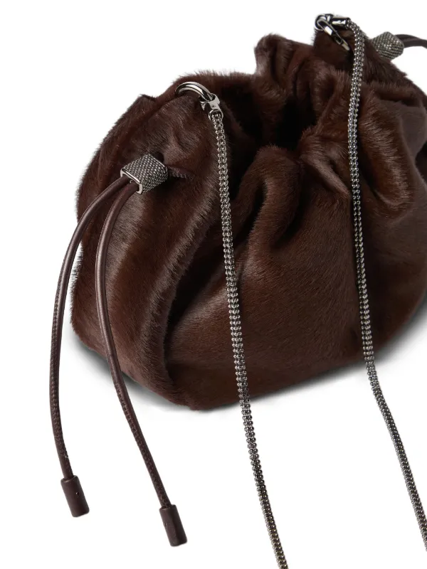 ＊BRUNELLO CUCINELLI＊スエード Mellow バケットバッグ ミニ BRUNELLO CUCINELLI＊スエード Mellow バケットバッグ ミニ