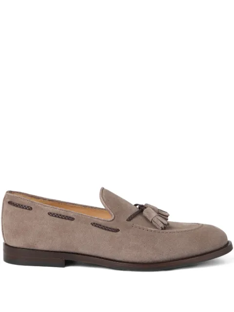 Brunello Cucinelli tassel suede loafers