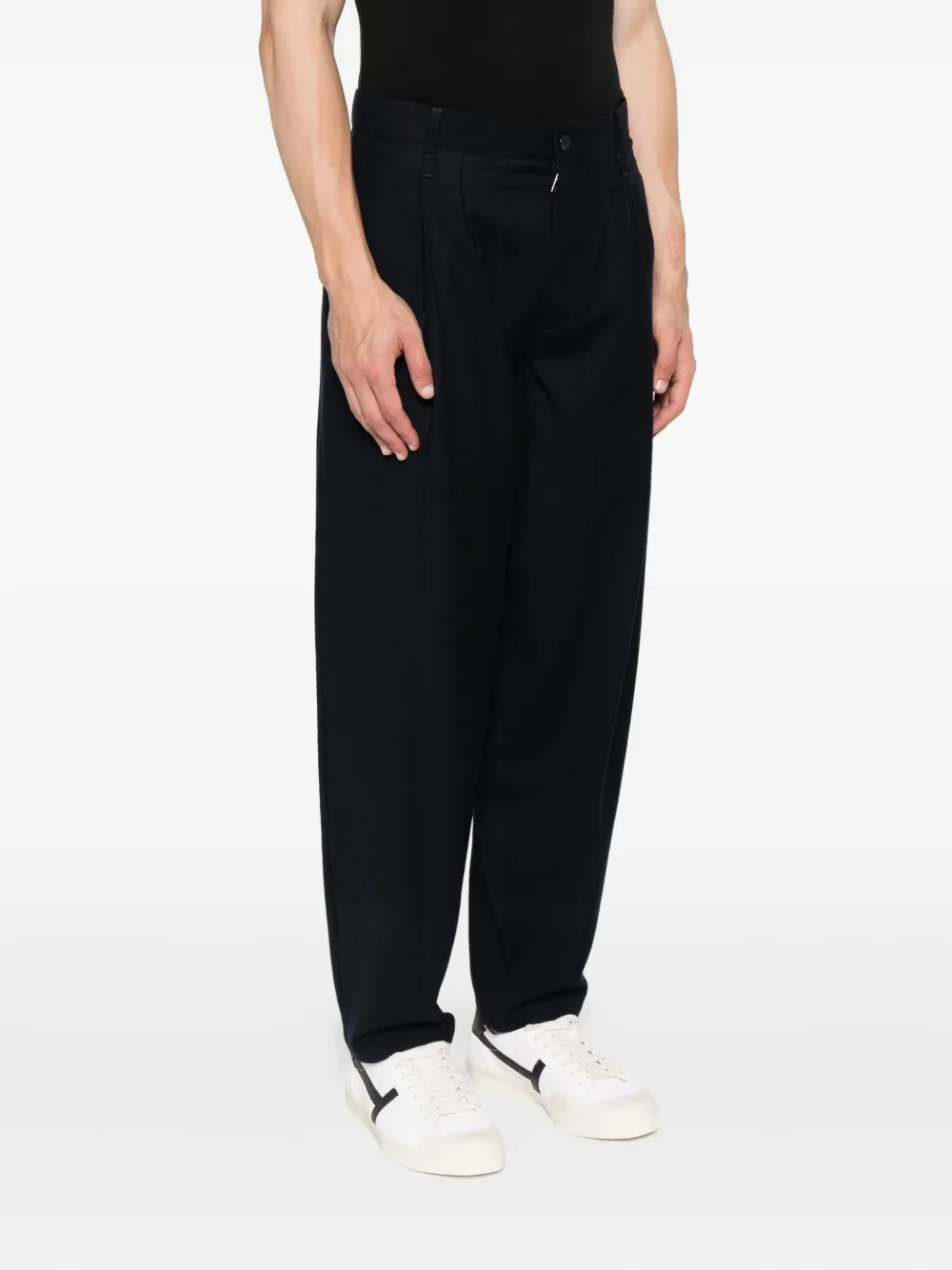 Giorgio Armani Broek met toelopende pijpen Blauw