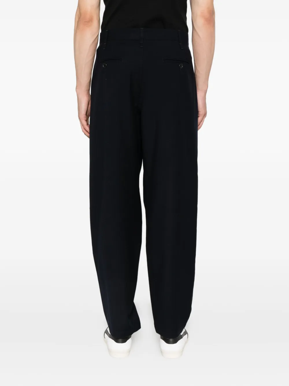 Giorgio Armani Broek met toelopende pijpen Blauw