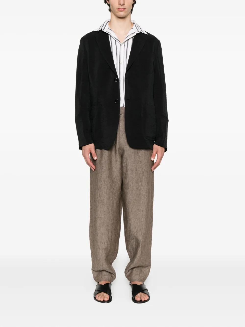 Giorgio Armani Broek met ceintuur Bruin