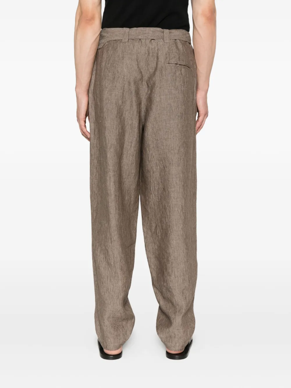 Giorgio Armani Broek met ceintuur Bruin