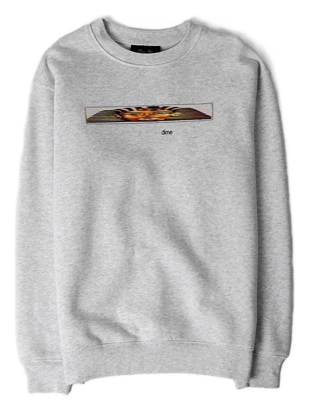 Dime Pharaoh-print Crew-neck Sweatshirt In Gray
