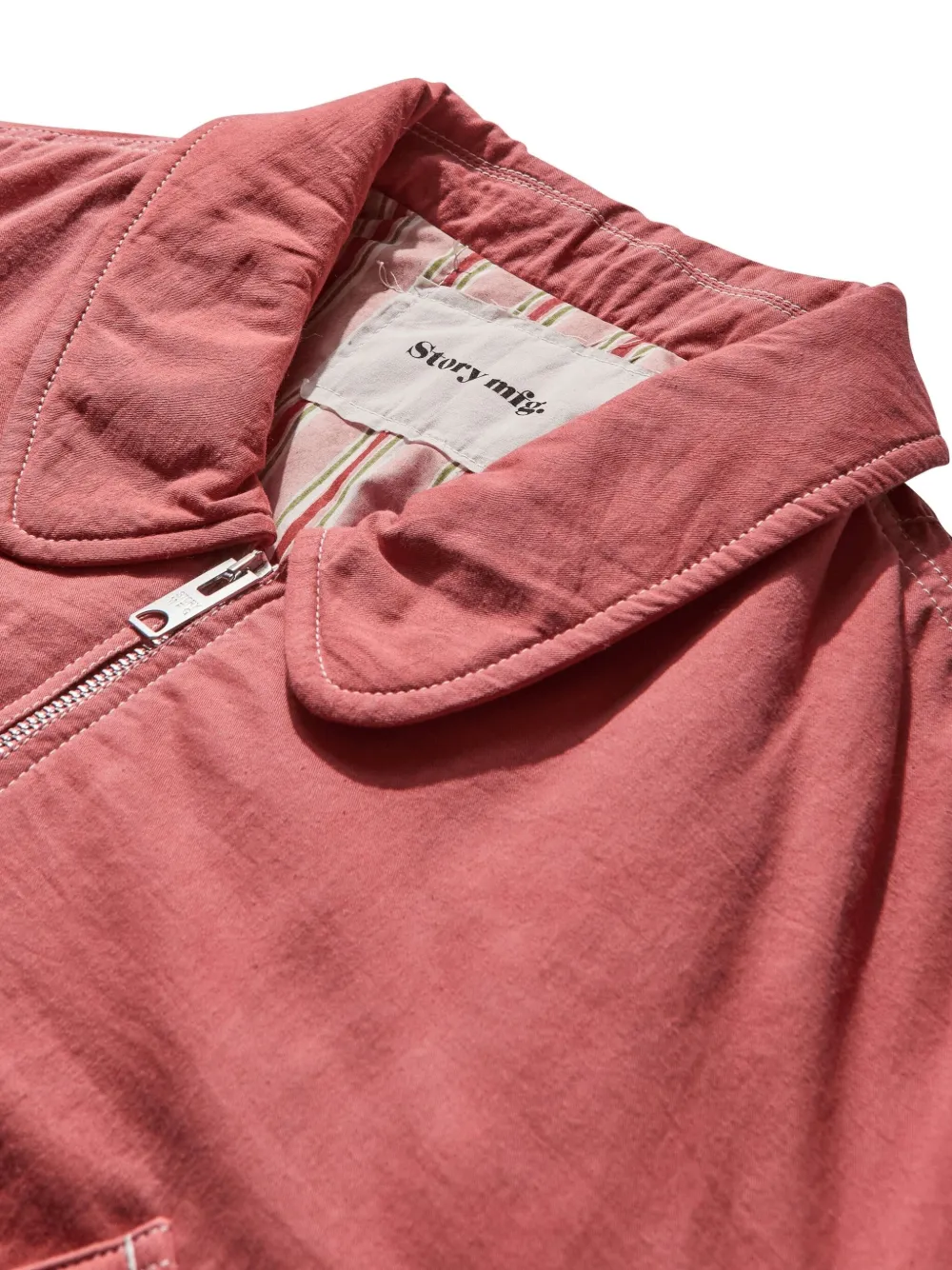 Story Mfg. Cotton Bomber Jacket In Red