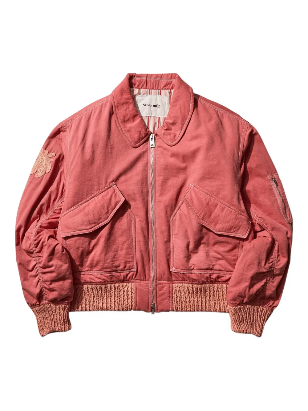 STORY mfg. cotton bomber jacket | Pink | Image 1