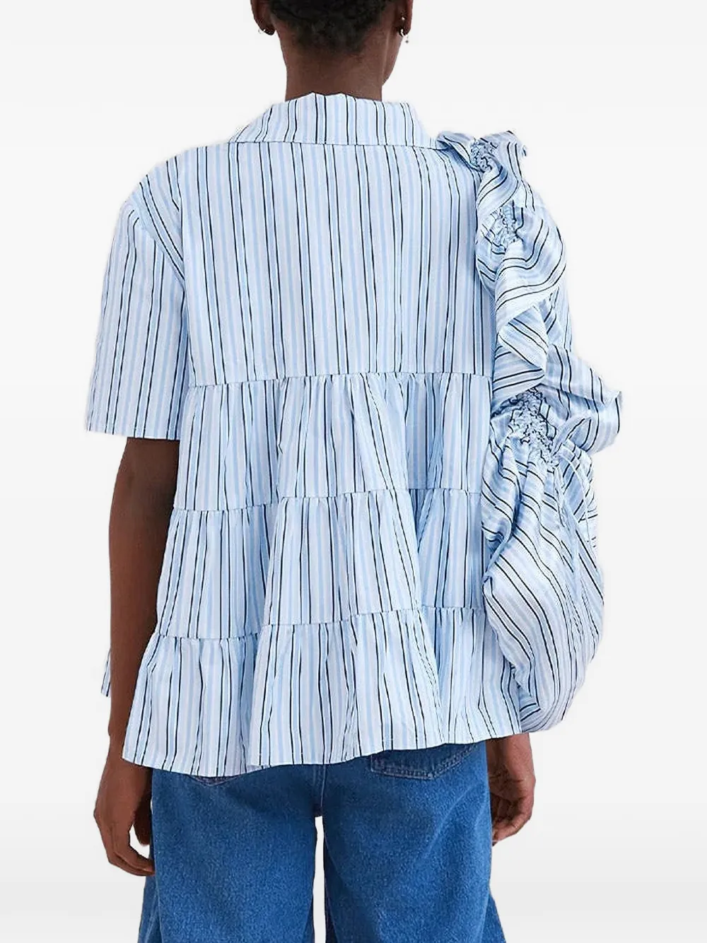 Ruffled Striped Shirt