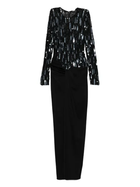 Elisabetta Franchi sequin-embellished draped maxi dress