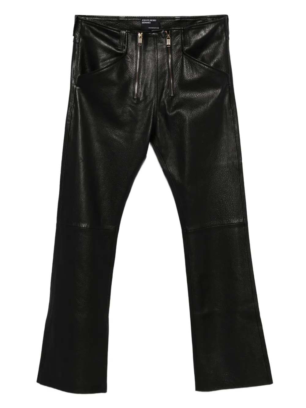 Enfants Riches Déprimés zip-detail leather trousers | Black | Image 1