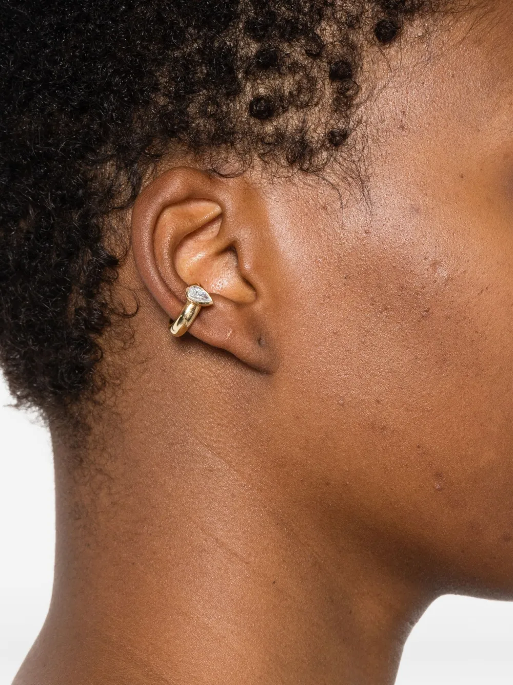 Uniform Object 18kt Yellow Gold Steam Diamond Ear Cuff In Gold