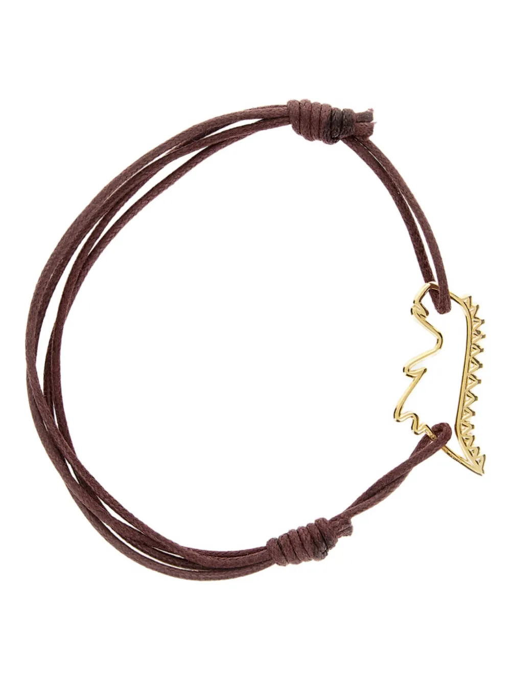 Aliita 9K yellow gold Dino cord bracelet | Red | Image 1
