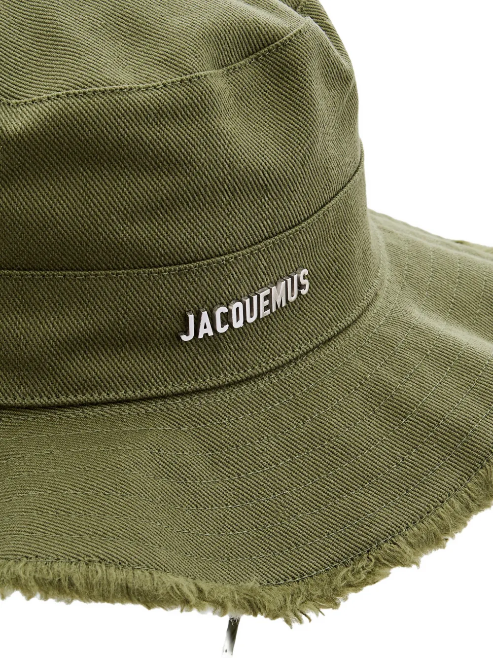 Jacquemus The Artichaut vissershoed met gerafelde afwerking Groen