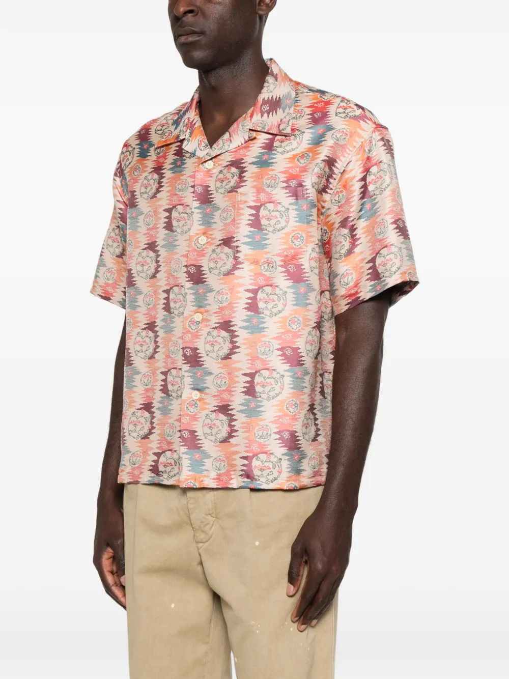  Visvim Camisa Crosby En Jacquard - Neutro 