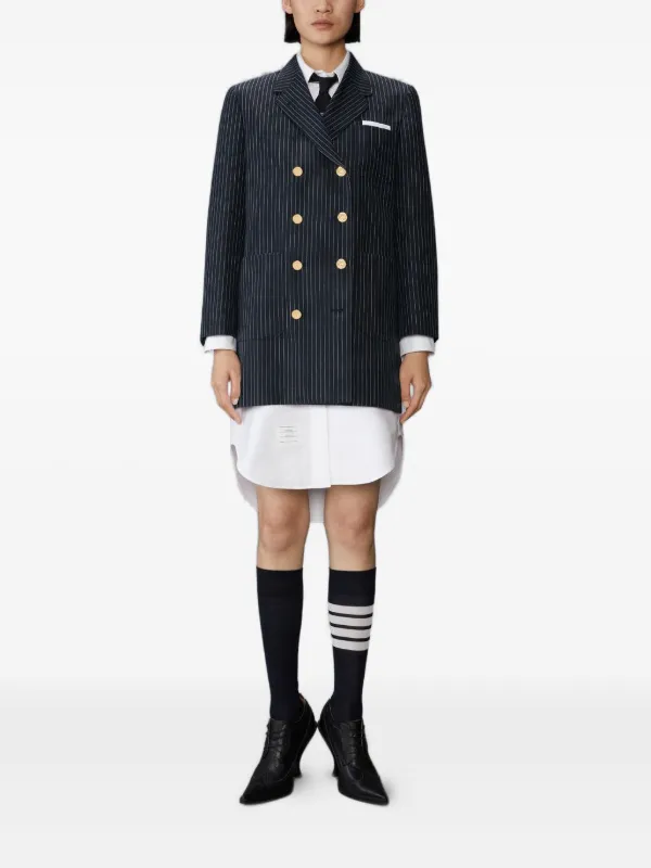 Thom Browne ストライプ ダブルジャケット | ブルー | FARFETCH JP