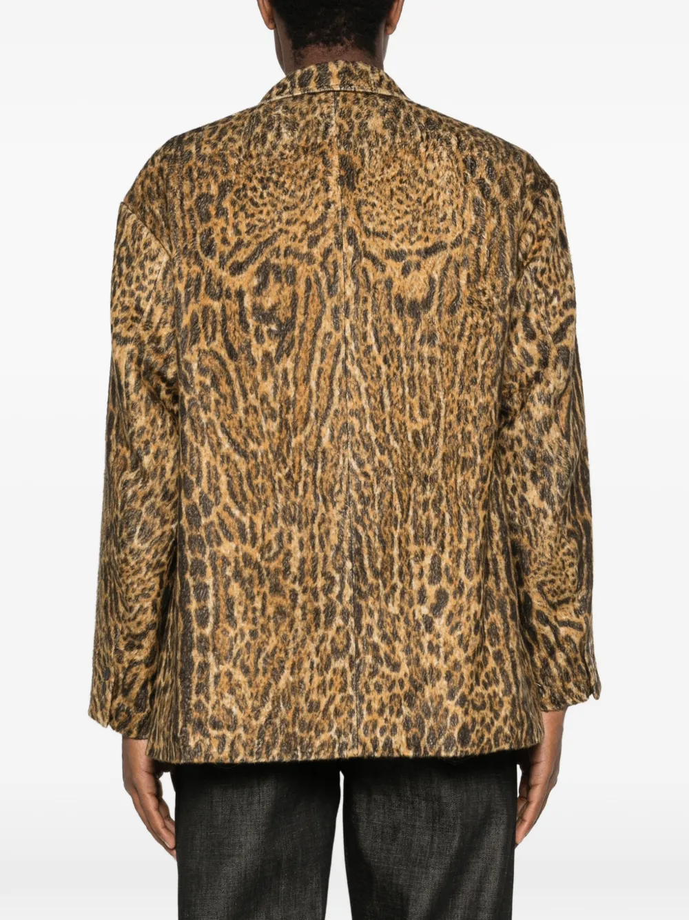 visvim Bowen blazer met luipaardprint Beige