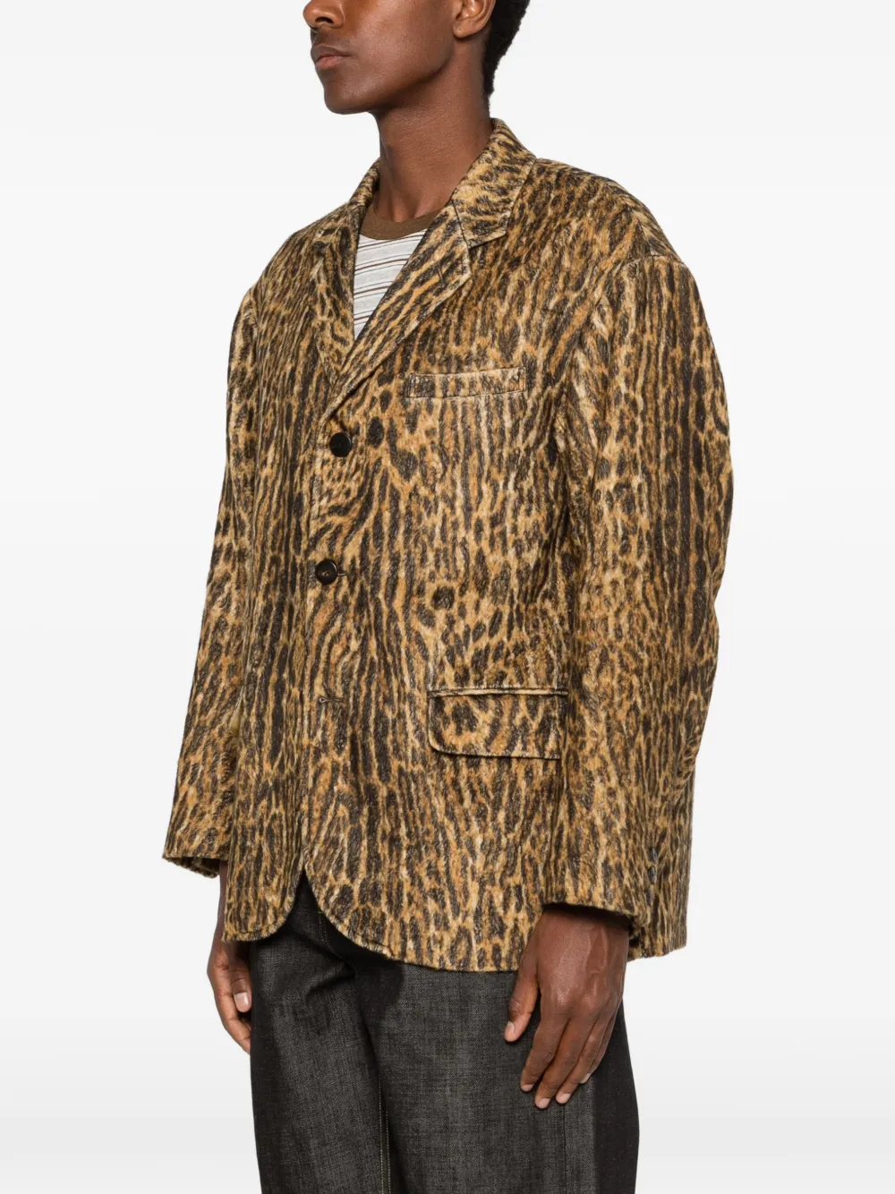  Visvim Blazer Bowen Con Estampado De Leopardo - Neutro 