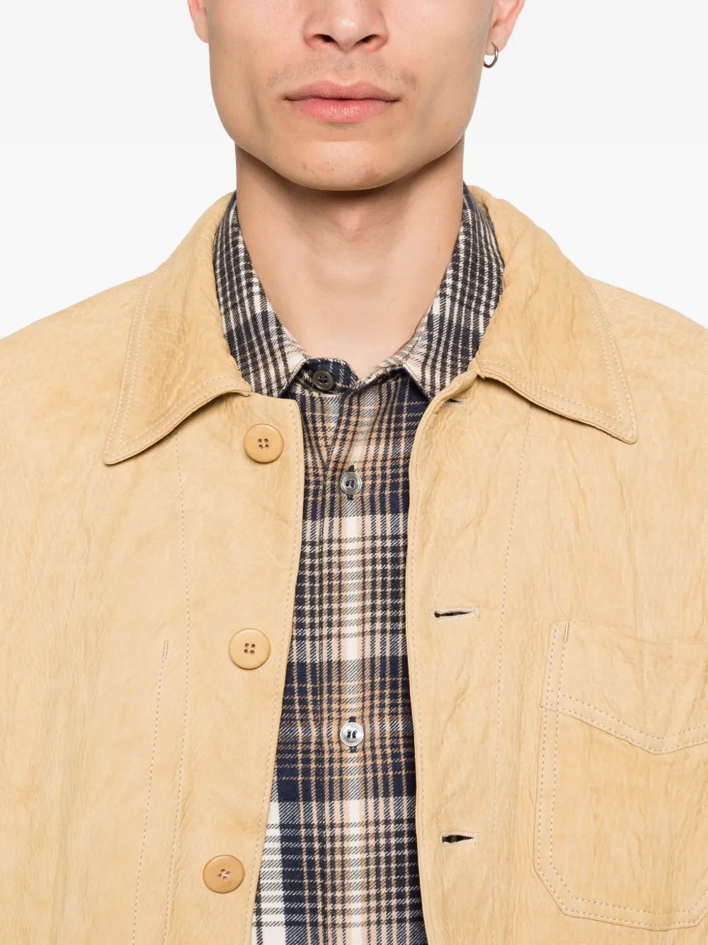 visvim Travail shirtjack met opgestikte zak Beige
