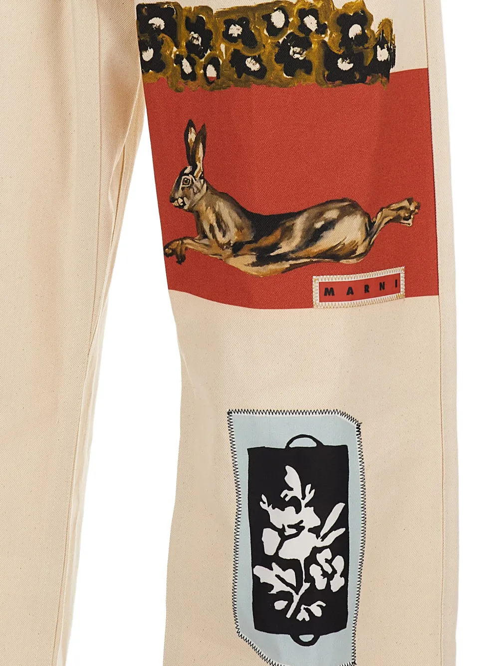 Marni Trainingsbroek met print Beige