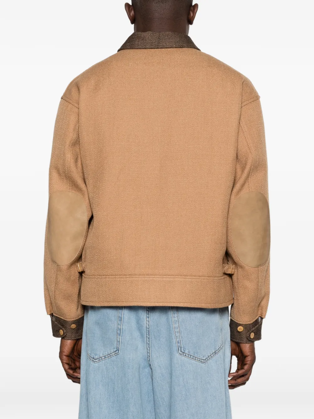 visvim Jack met contrasterende kraag en rits Beige