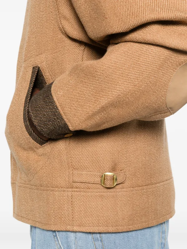 Visvim contrast-collar Zip Jacket | Neutrals | FARFETCH