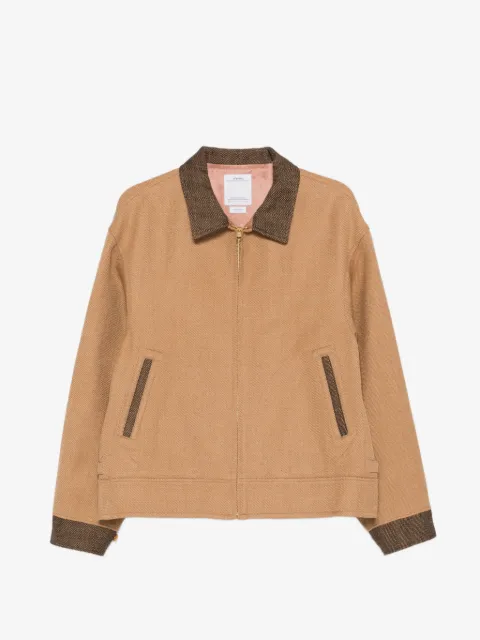 visvim contrast-collar zip jacket