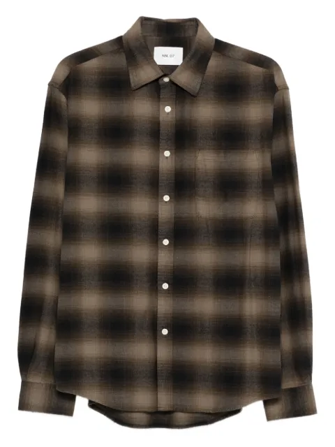 NN07 Deon check-pattern flannel shirt
