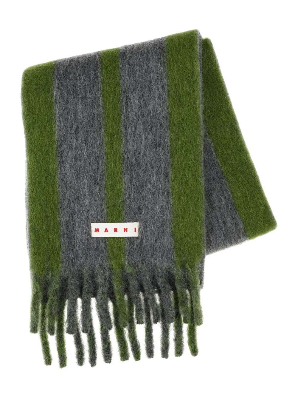 Marni striped scarf Grijs