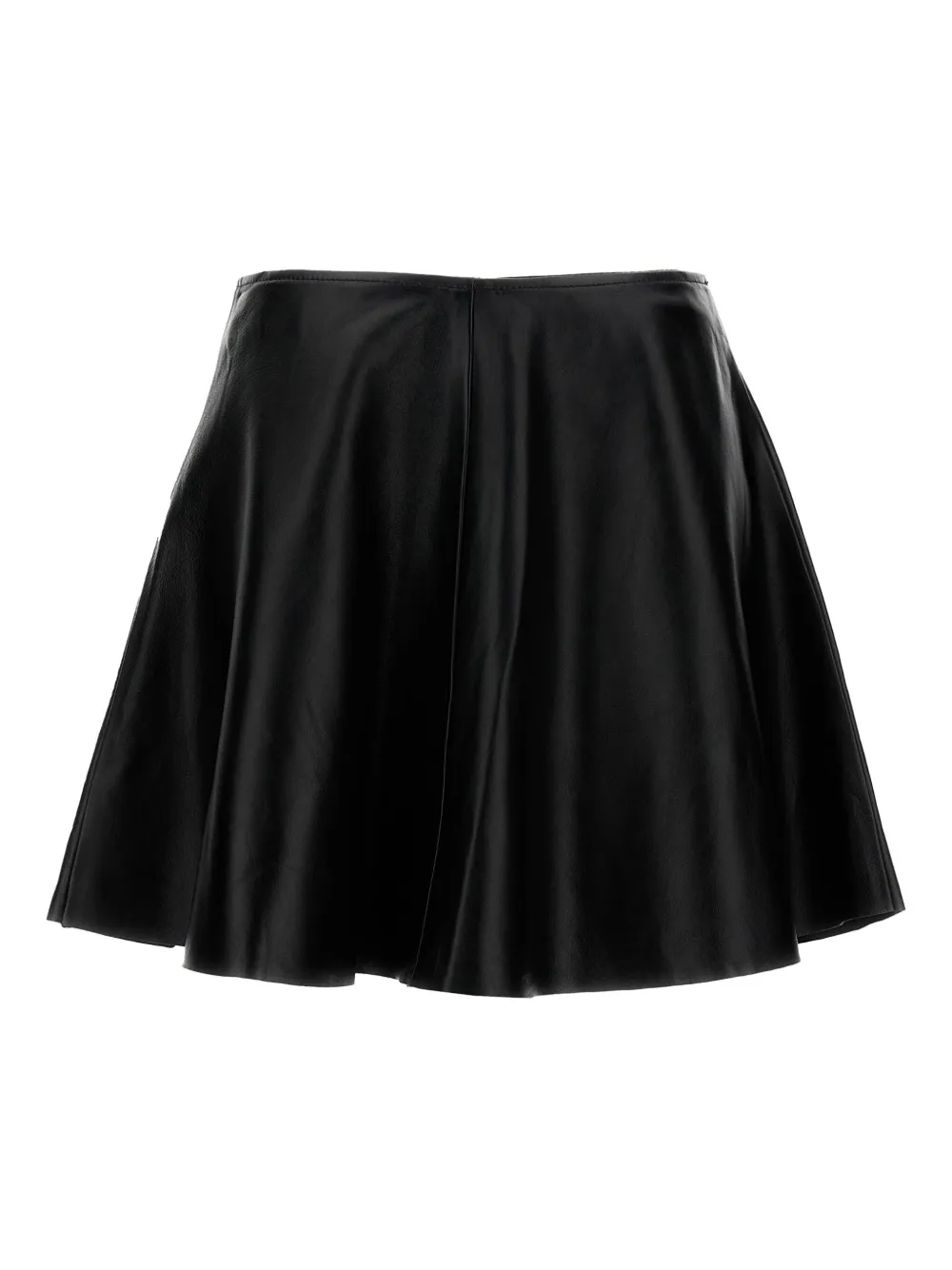 Haikure leather pleated skirt | Black | Image 1