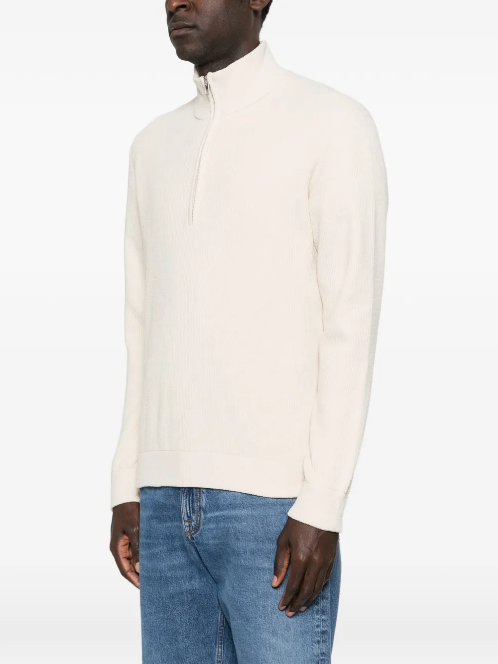  Nn07 Danny 6429 Half-zip Sweater - Neutrals 