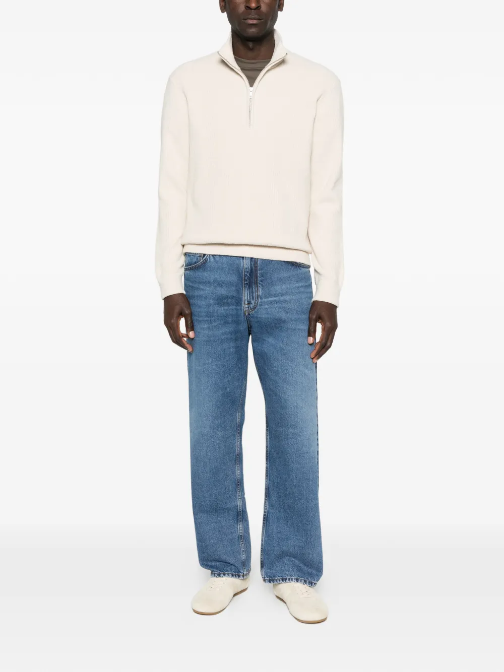 NN07 Danny 6429 half-zip sweater - Beige