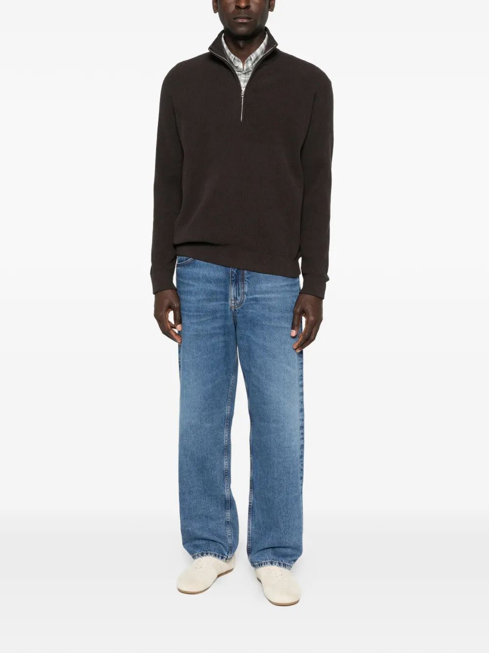 NN07 Danny 6429 half-zip sweater - Bruin