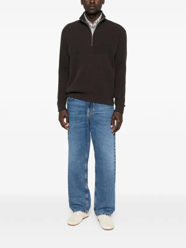 NN07 Danny 6429 half-zip Sweater | Brown | FARFETCH GE