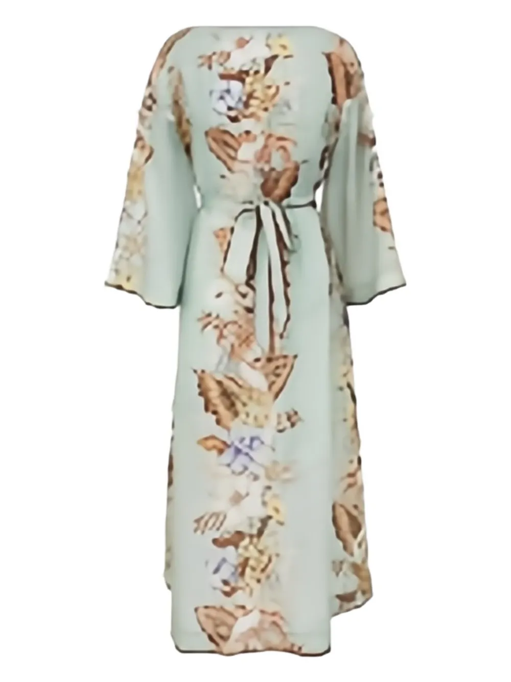 ZIMMERMANN floral-print belted dress Groen