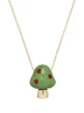 Aliita 9K yellow gold mushroom-pendant necklace