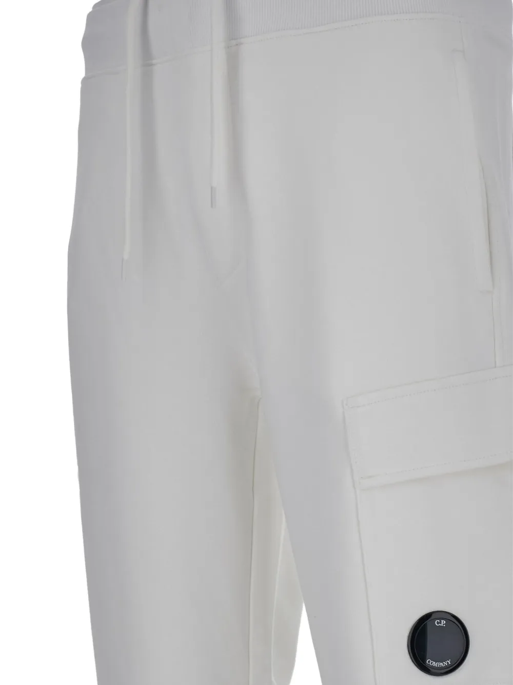 C.p. Company Drawstring-waist Cargo Track Pants In White