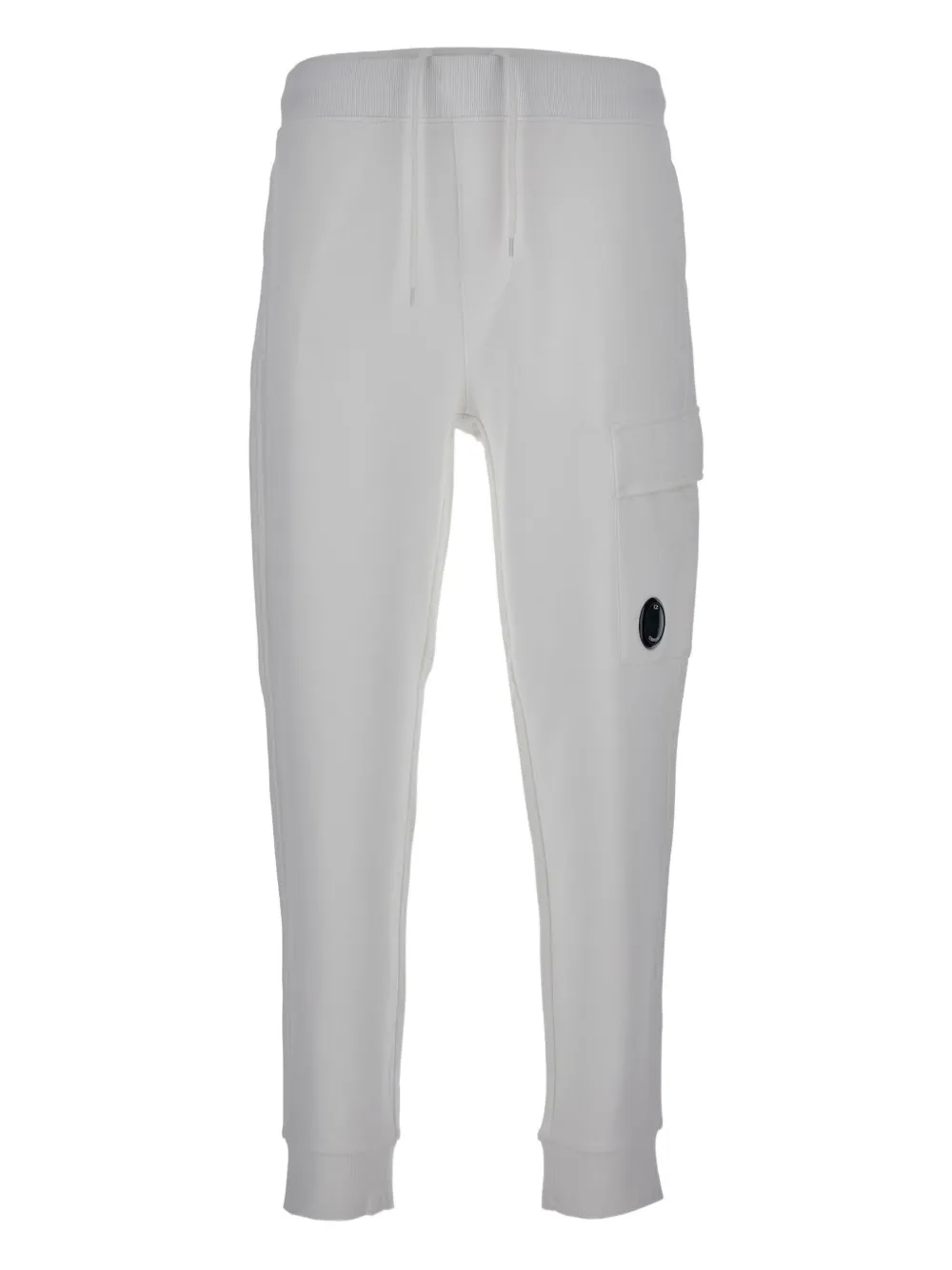 C.p. Company Drawstring-waist Cargo Track Pants In White