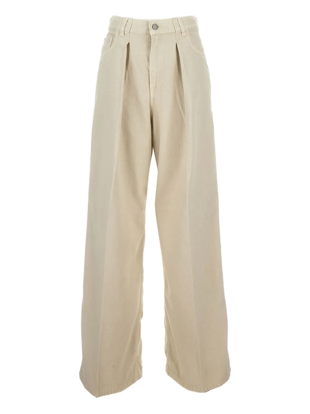 Haikure Jeans met wijde pijpen Beige