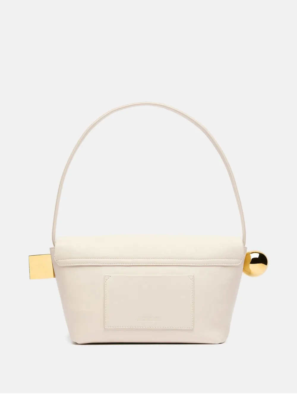 Jacquemus Leren schoudertas met metallic gesp Beige