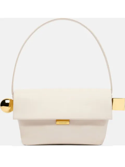 Jacquemus metallic-clasp leather shoulder bag