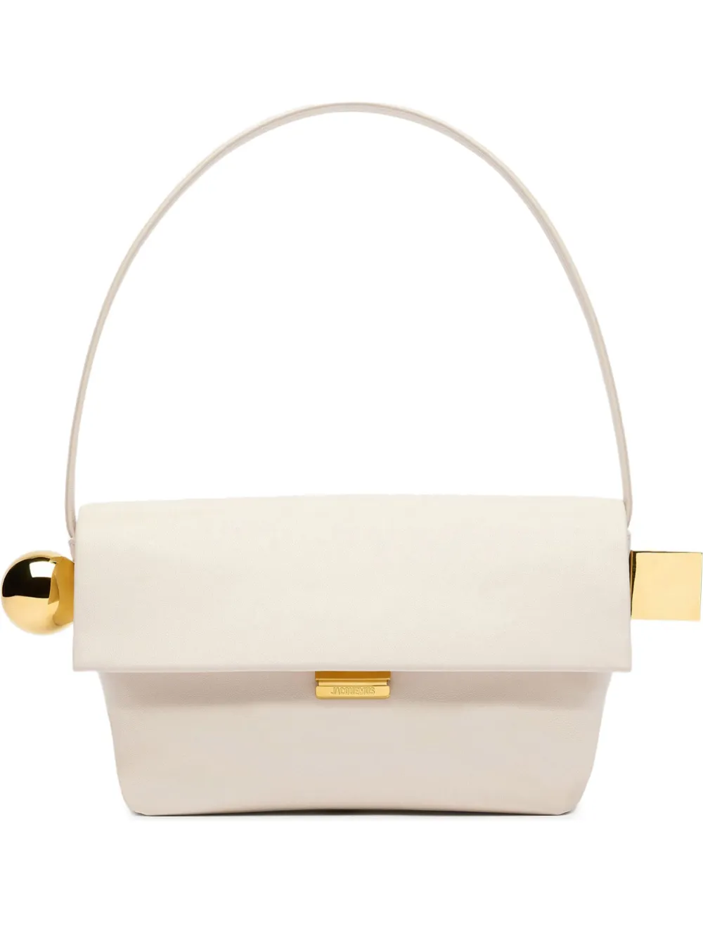 Jacquemus metallic-clasp leather shoulder bag | Neutrals | Image 1