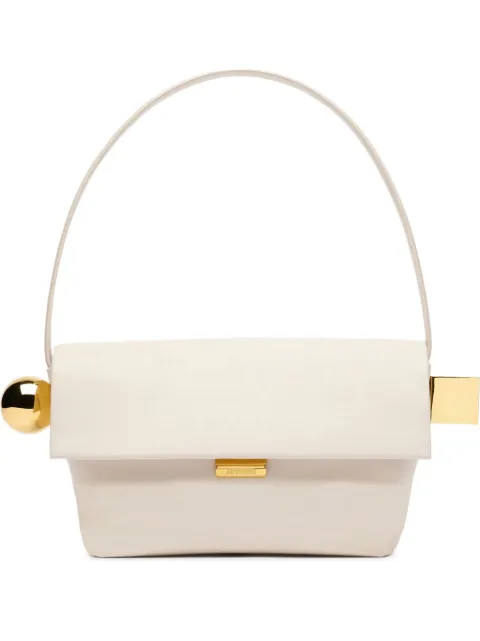 Jacquemus metallic-clasp leather shoulder bag