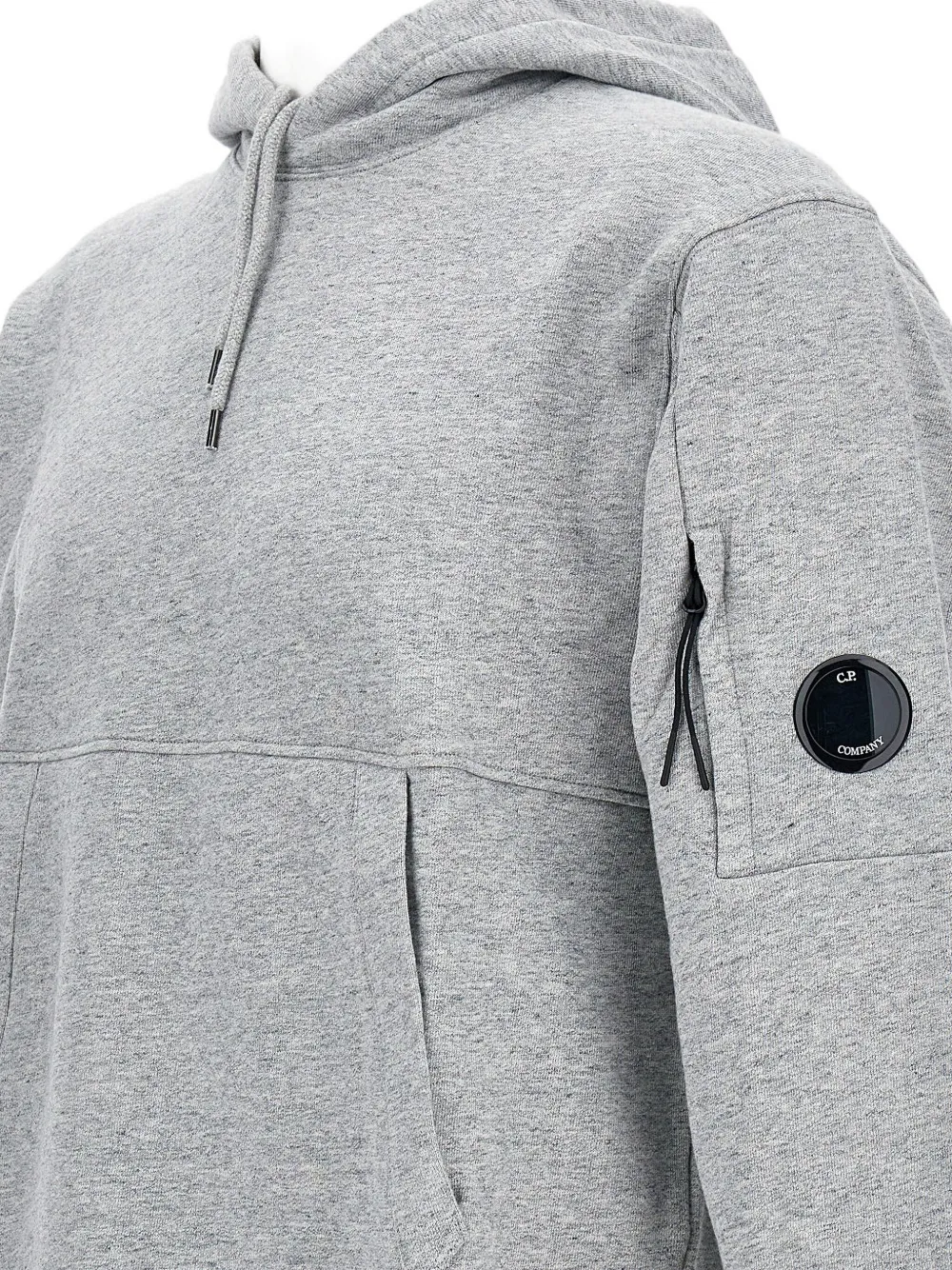 C.P. Company Diagonal Raised fleece hoodie Grijs