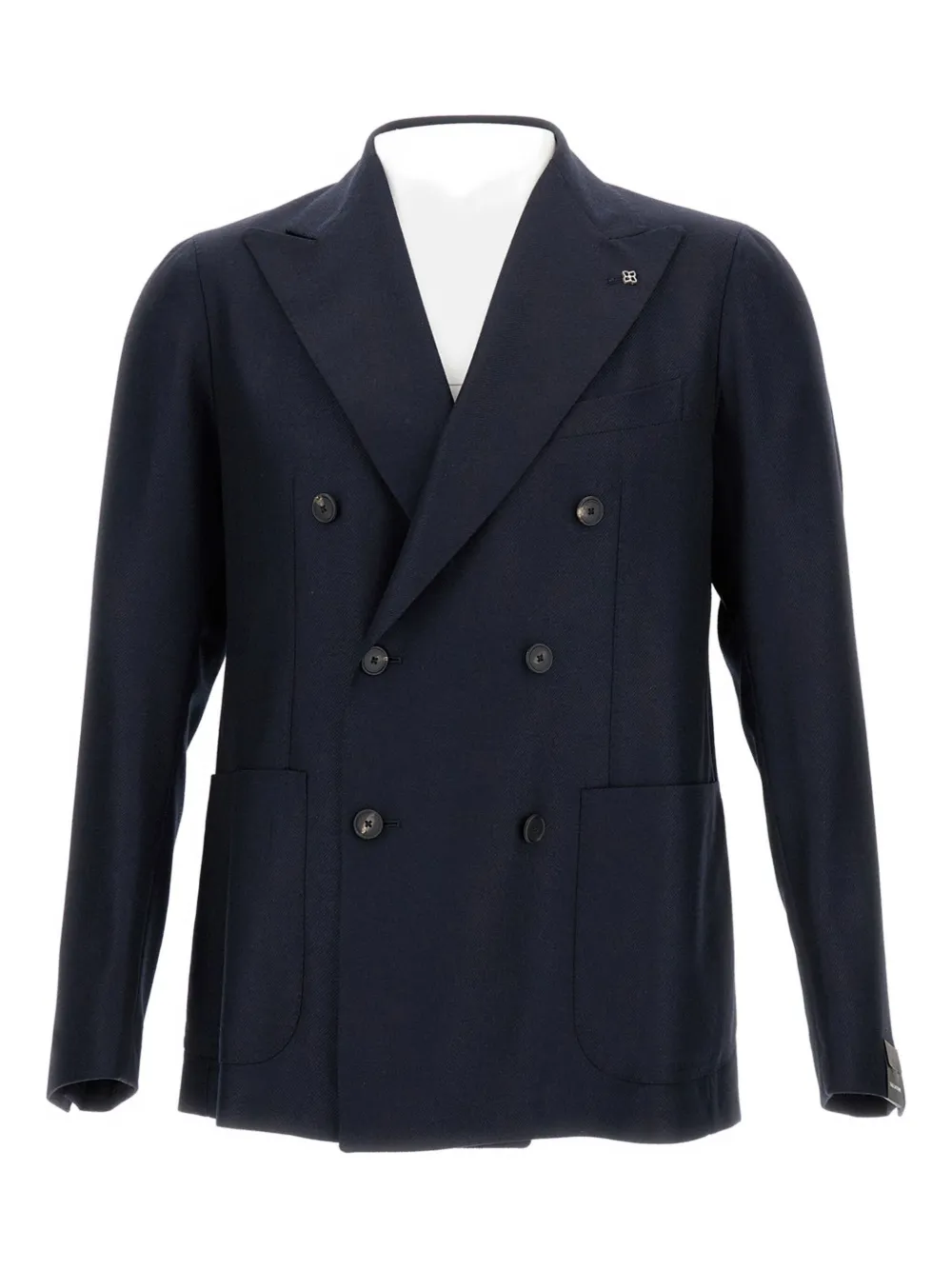Tagliatore Double-breasted Patch-pocket Blazer In Blue