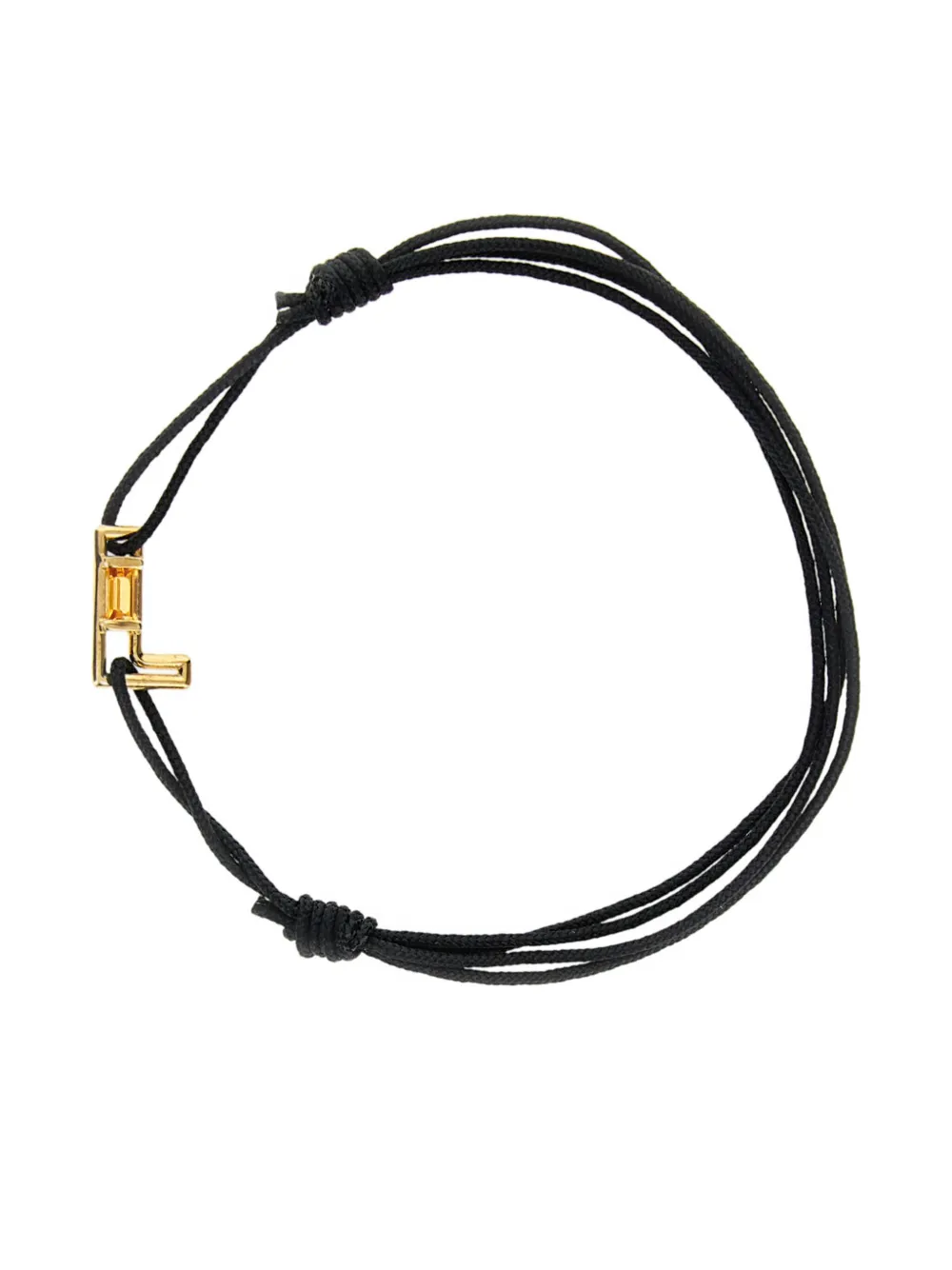 Aliita 9K yellow gold L citrine bracelet - Nero