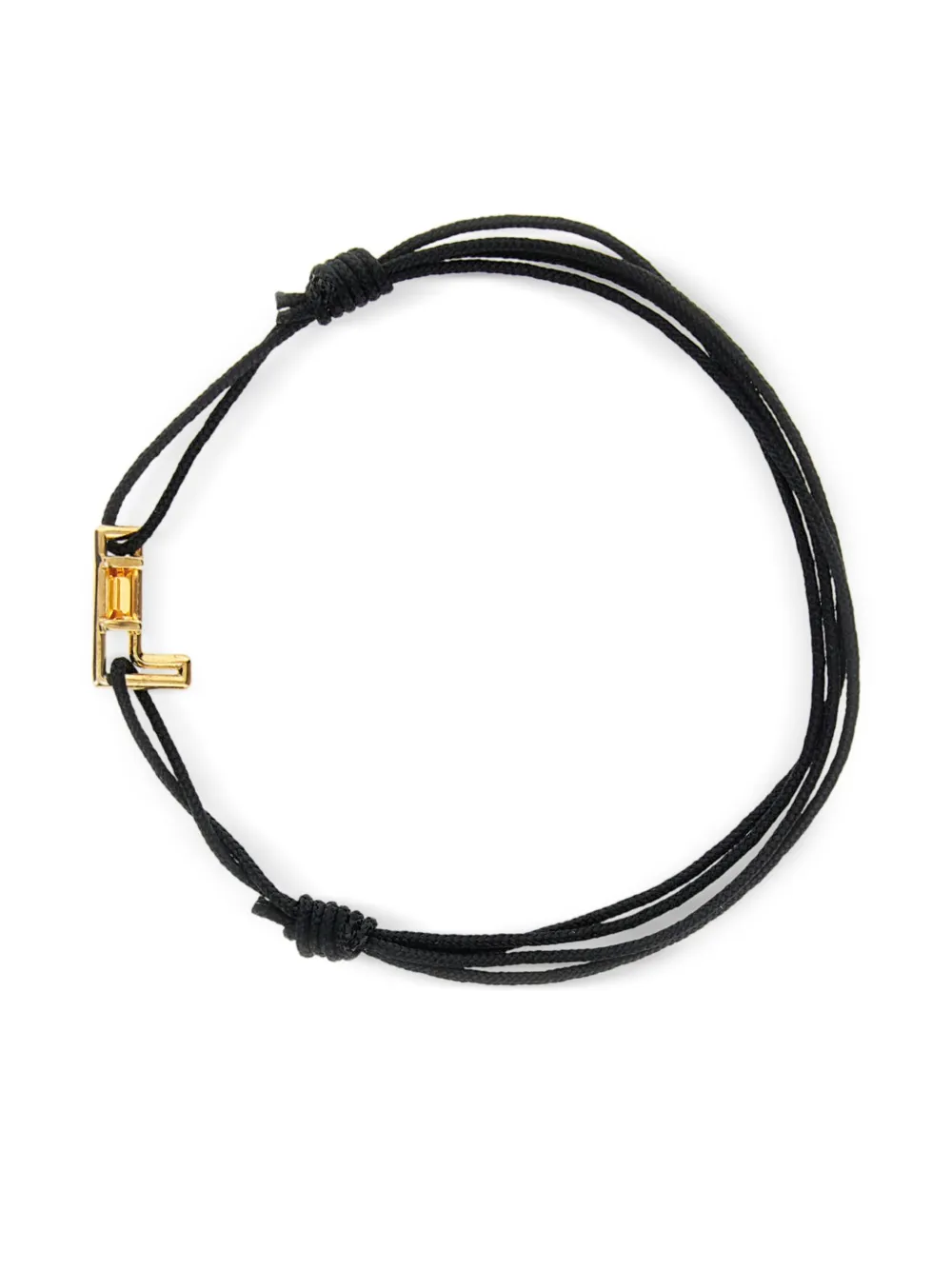 Aliita 9K yellow gold L citrine bracelet - Nero