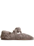 Hereu shearling ballet flats - Grey
