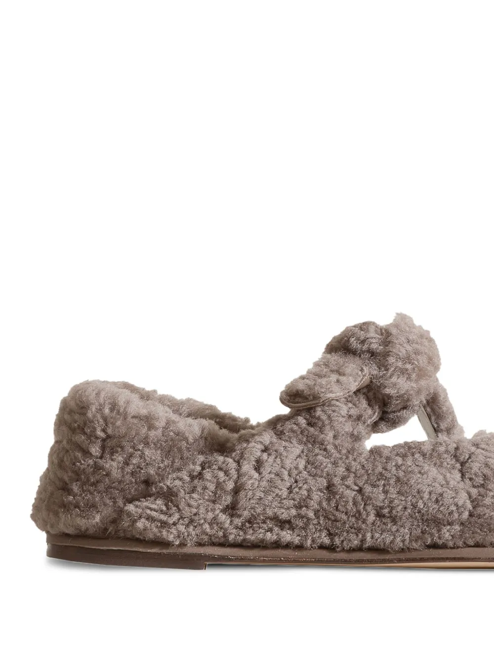 Hereu shearling ballet flats Grey