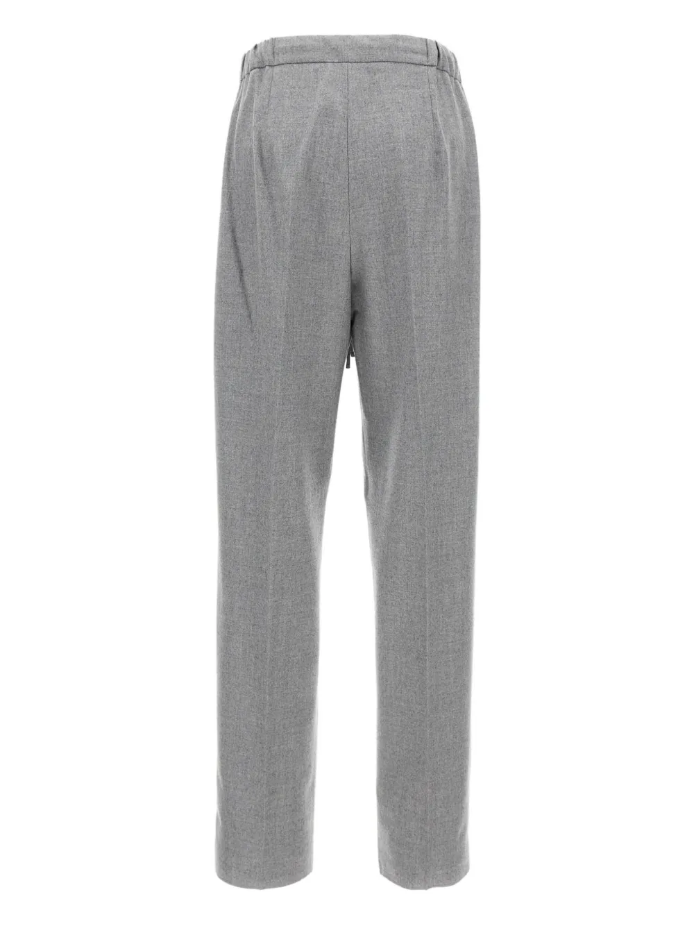 Max Mara Broek met trekkoord en geplooide voorkant Grijs