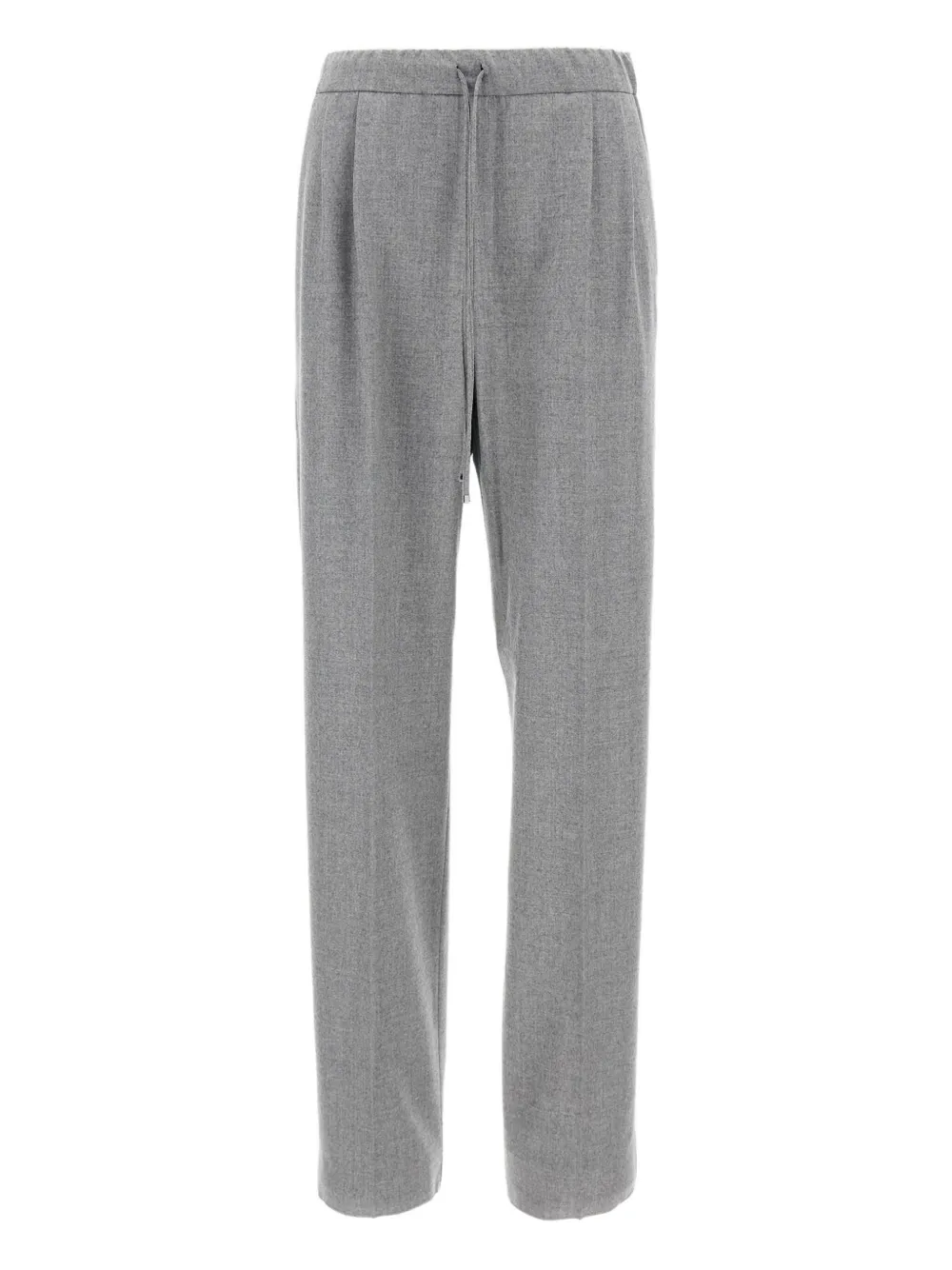 Max Mara pleated-front drawstring trousers - グレー Max Mara pleated-front drawstring trousers - グレー